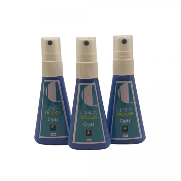 OPTI - LIMPADOR DE OCULOS COM PERFUME AZUL- 30 ML- Atacado 