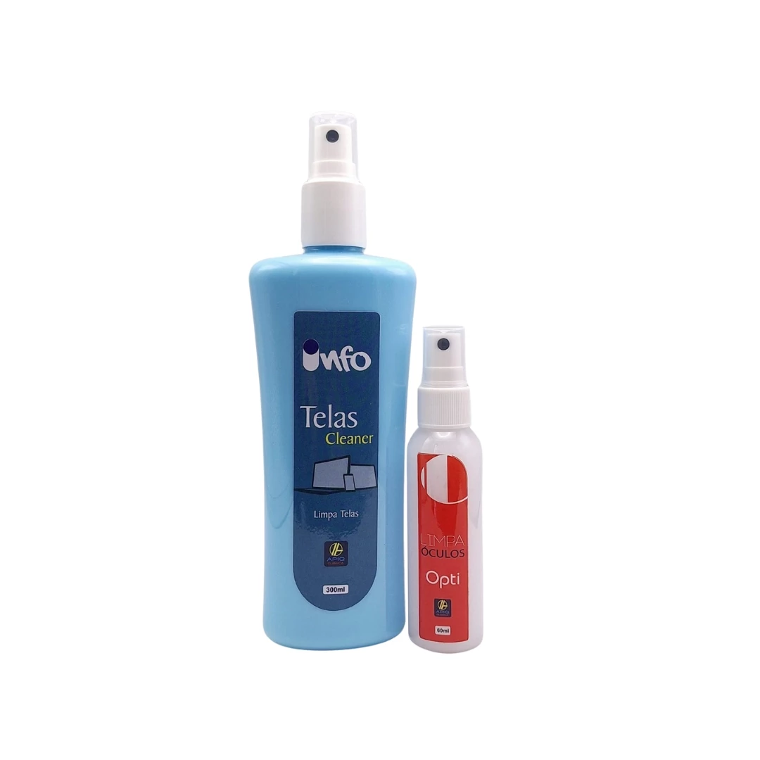 Kit- Apiq Opti- limpa Óculos Branco 60 ml+ Apiq Tela - Limpa Tela  300 ml  